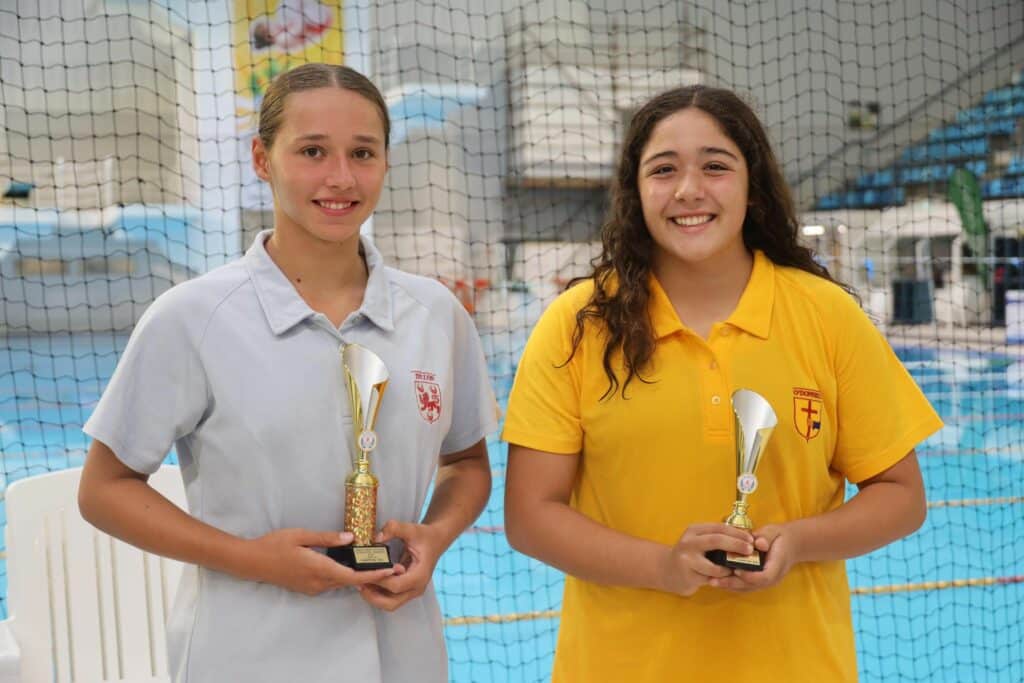 Year 8 Champion, Jayde Veverka (left) and Runner Up, Aria Di Giuseppe (right)