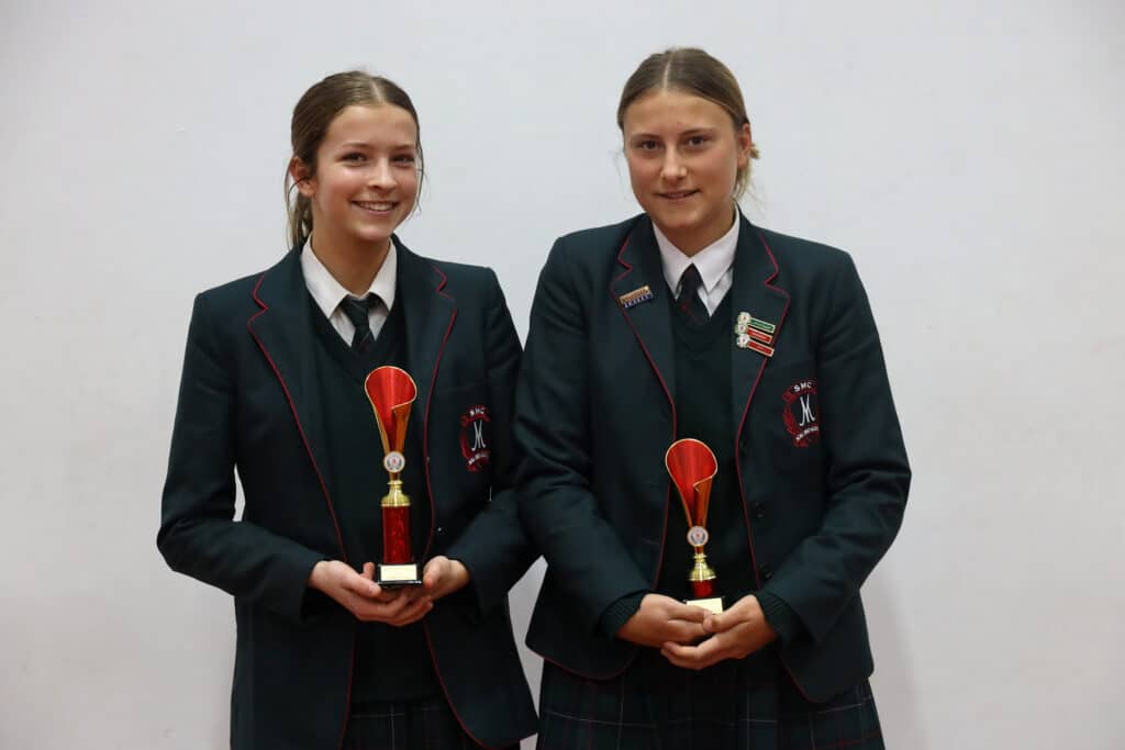 Year 11 Champion Girl, Parker Brindle (left) and Runner-Up, Addison Opalinski (right)