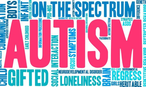 Autism,Word,Cloud,On,A,White,Background.